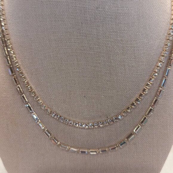 J.Crew Factory Double-layer Crystal Tennis Necklace - Picture 4 of 6